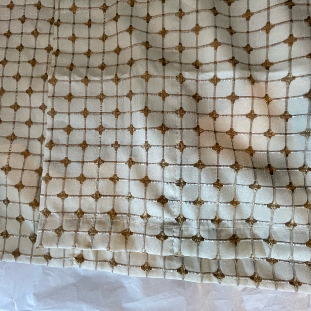 2- Creme with Gold Design Valances - Picture 2 of 9